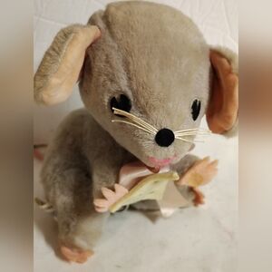 Bantam Musical Mouse Plush Vintage 60's Gray Cheese WORKS 6"